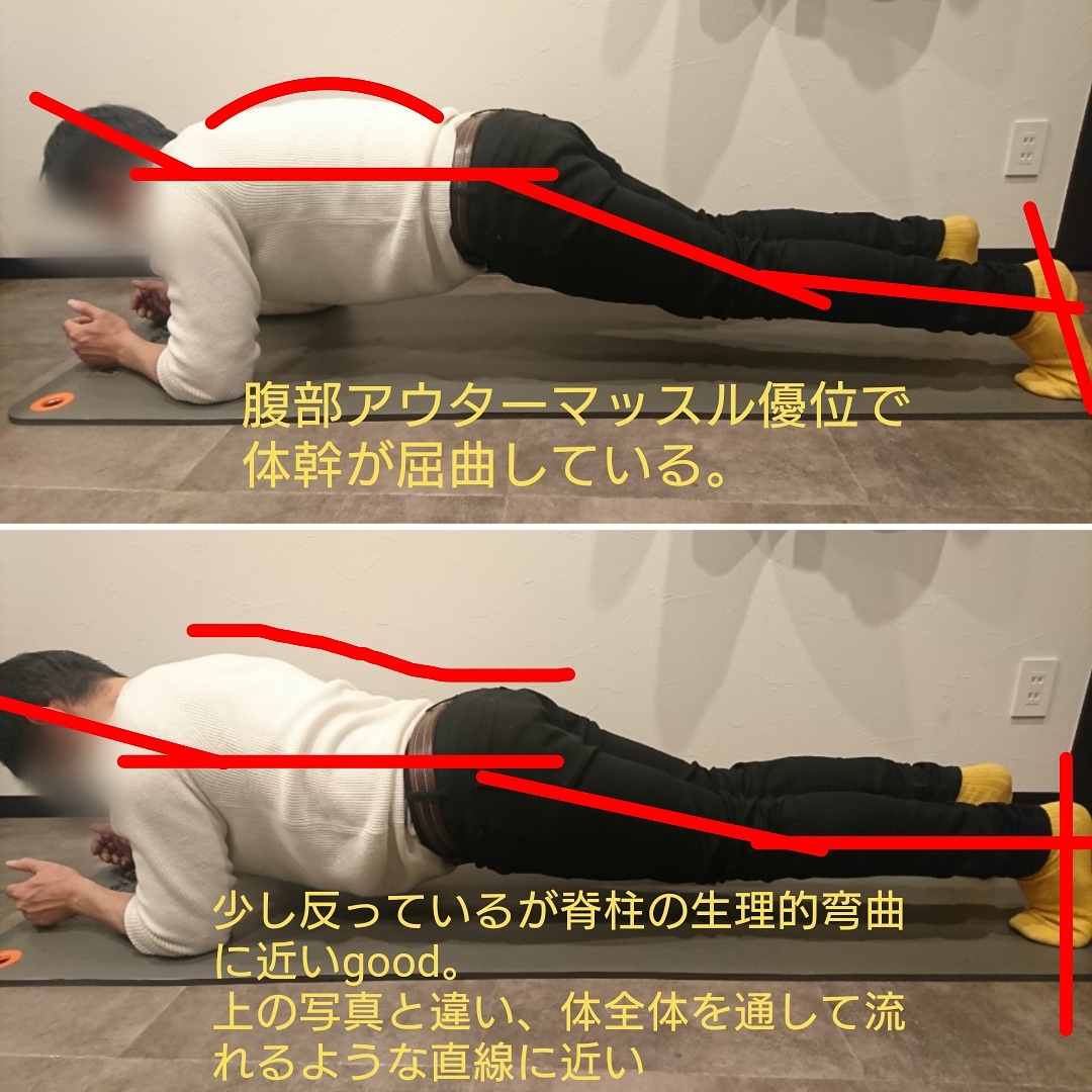 パーソナルトレーナーは見ている弱さを隠すな体幹トレーニング　プランク